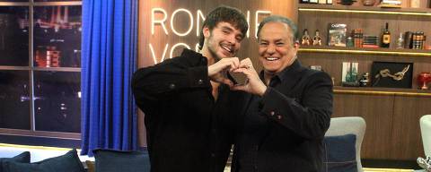 João Lucas, marido de Sasha e genro de Xuxa, com Ronnie Von na RedeTV!